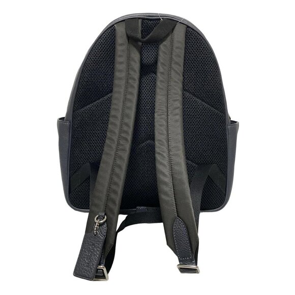 Auth COACH Coat Backpack Graphic Plaid Print CN762 Blue Dark Navy Multi PVC - Picture 3 of 9